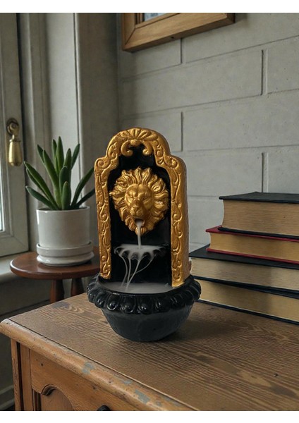 Golden Lion Backflow (Geri Akış) Tütsülük – Siyah & Altın