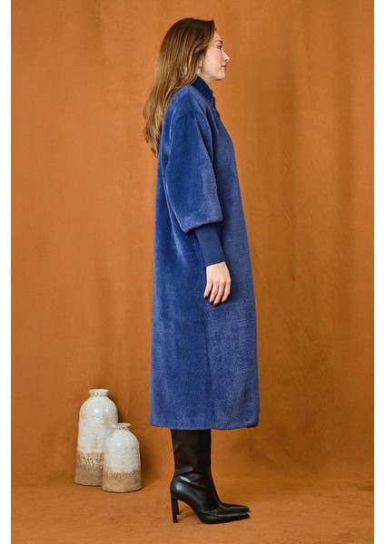 Çıtçıt Detaylı Angora Kaban Mont 15230 Lacivert modelleri