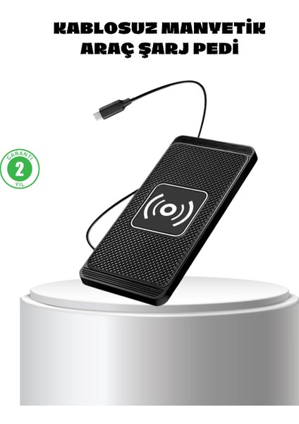 Manyetik Kablosuz Şarj Pedi 15W Hızlı Şarj Kaymaz Silikon Qi Destekli - ER001Y-53LAG1