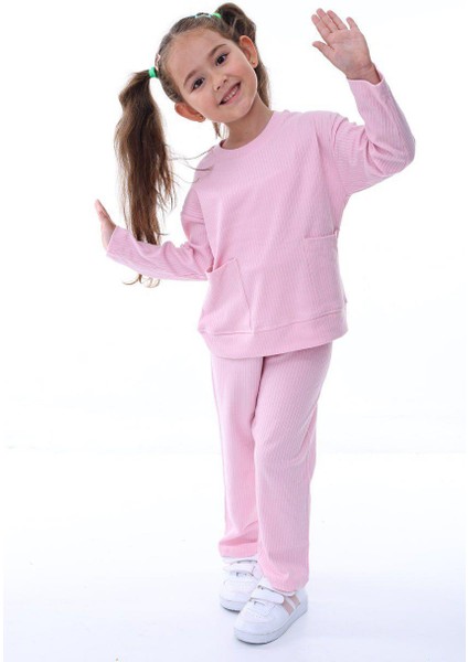 Basic Kız Çocuk Pijama Takımı - Açık Pembe modelleri