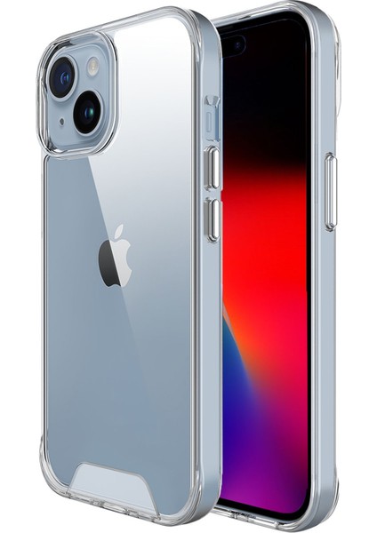 iPhone 15 Nebula Aqua Transparan Ultra Şeffaf Kılıf Çizilmeye Dayanıklı Tam Kapsamlı Koruma