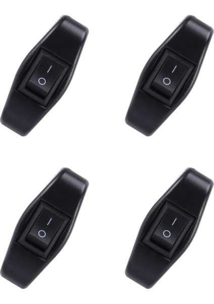 4x Siyah Yatak Odası Kapalı Düğme Satır Anahtarı 6A/250VAC 10A/125VAC (Yurt Dışından)