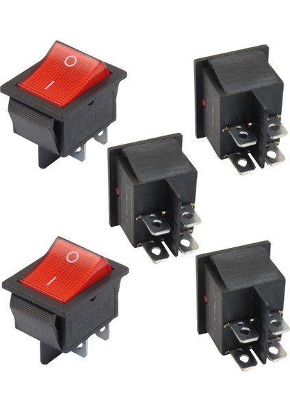 5 x Kırmızı Işıklı Işık Açık/kapalı Dpst Tekne Rocker Switch 16A/250V 20A/125V Ac (Yurt Dışından) fiyatları