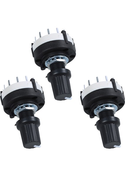 3x 3P4T 3 Kutup 4 Pozisyon Tek Gofret Bandı Seçici Döner Anahtar W Düğmesi (Yurt Dışından)