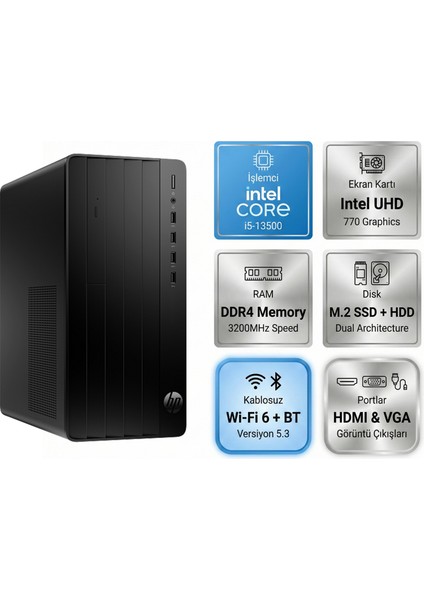 Pro Tower 290 G9 Intel Core I5-13500 64GB 1tb SSD Windows 11 Pro Masaüstü Bilgisayar B70VKAT 011