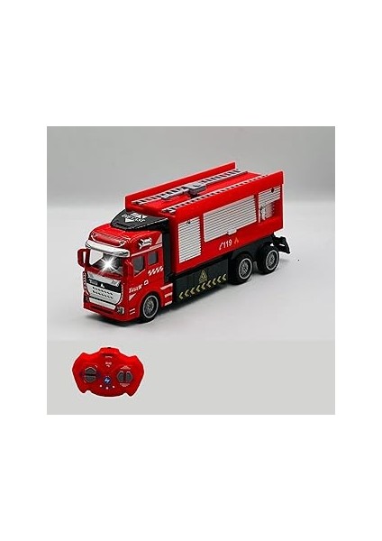 Uzaktan Kumandalı Itfaiye Şarjlı Işıklı Full Fonksiyon Oyuncak Araç Metal Kasa R/c Araç Şehir Aracı