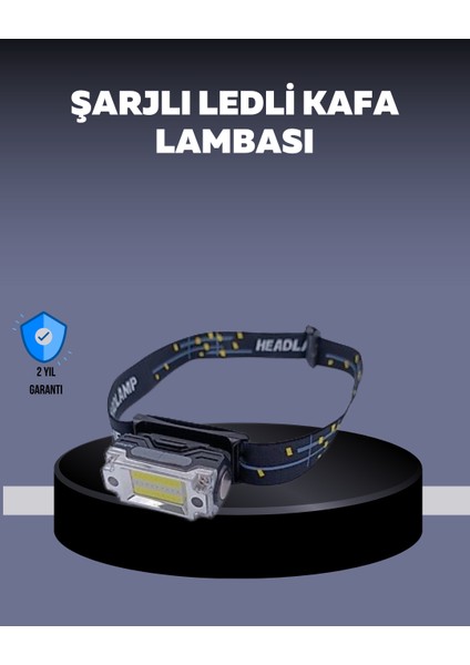 USB Şarjlı Mini LED Kafa Feneri 50M Odak 150M Geniş Aydınlatm - ER001Y-53L1H3