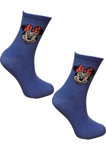 Al Bi 90Lık Minnie Mouse Çizgi Film Karakter Desenli Kolej Çorap modelleri