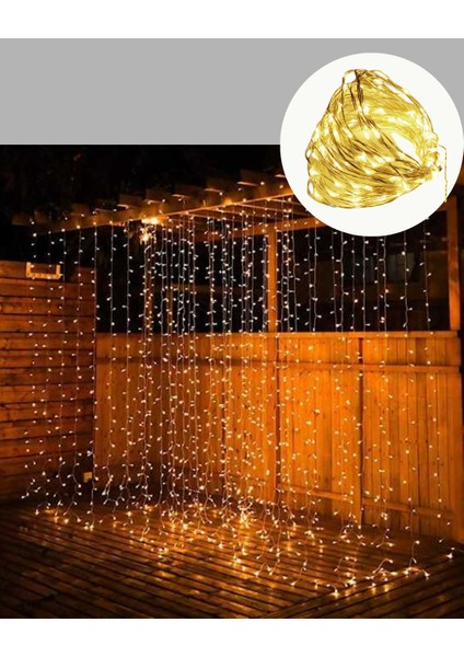 3x3 Perde LED Işık Şelale Model Özel Gün Dekoratif Aydınlatma - ER001Y-53K3Q3 modelleri