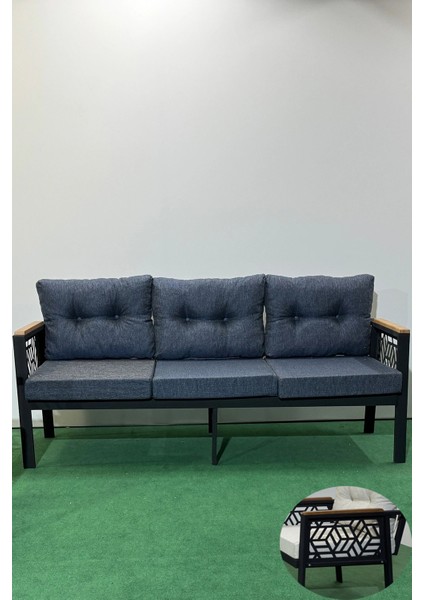 Melisa 3lü Balkon-Bahçe-Kafe Çay Seti Koltuk Oturma Takımı-Oturma Grubu,ofis Koltuğu