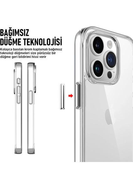 iPhone 15 Pro Nebula Aqua Transparan Ultra Şeffaf Kılıf Çizilmeye Dayanıklı Tam Kapsamlı Koruma indirimleri