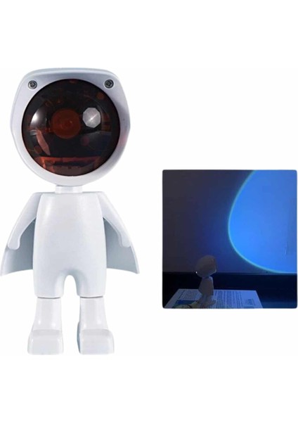 Gün Batımı Lambası Işık Arka Plan Projektör Sevimli Astronot Enerji Tasarrufl - ER001Y-53DQL fırsatları