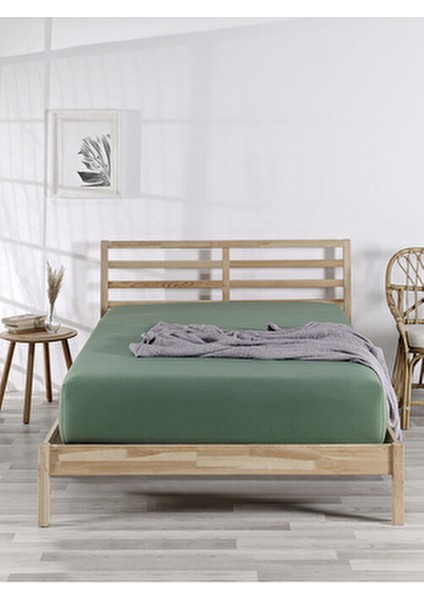 Pamuklu Lastikli Fitted Jersey Çarşaf (Lacivert, 100X200 cm) 360 Derece Lastikli Yatak Örtüsü