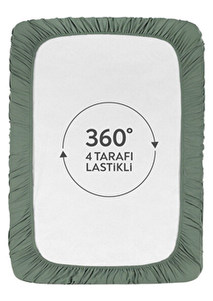Pamuklu Lastikli Fitted Jersey Çarşaf (Lacivert, 100X200 cm) 360 Derece Lastikli Yatak Örtüsü