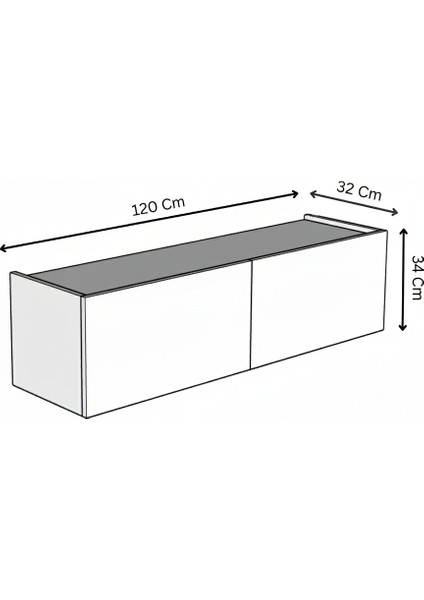 Hitit Beyaz Tv Ünitesi 120 cm modelleri