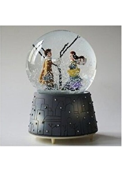 Işıklı Müzikli Kar Küresi Kış Masalı 16 cm Büyük Boy Renkli Işıklar ve Müzik Özelliği
