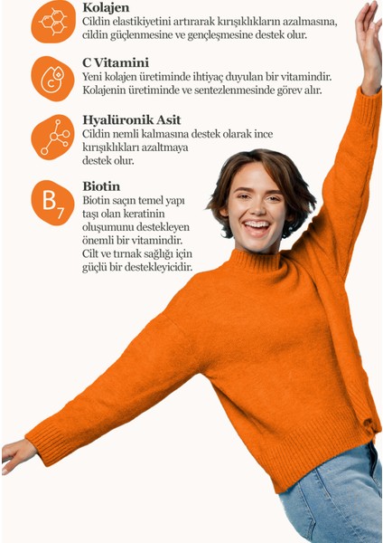 Beauty Collagen, Hidrolize Kolajen, C Vitamini, Hyaluronik Asit, Biotin – 300gr modelleri