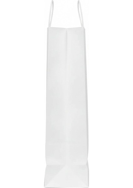 32X17X39 Burgu Saplı Beyaz Kağıt Kraft Hediyelik Çanta - 250 Adet fiyatları