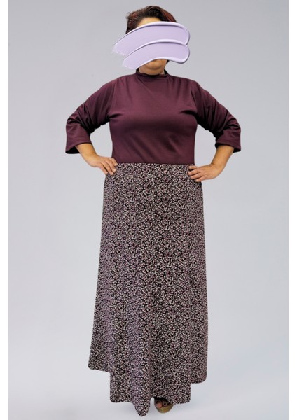 Parçalı Uzun Namaz Etek, Viskon Civil 8 Parça Uzun Kadın Etek