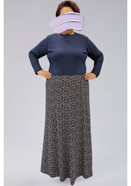 Parçalı Uzun Namaz Etek, Viskon Civil 8 Parça Uzun Kadın Etek