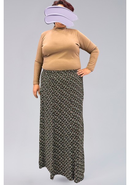 Parçalı Uzun Namaz Etek, Viskon Çıtır 8 Parça Uzun Kadın Etek