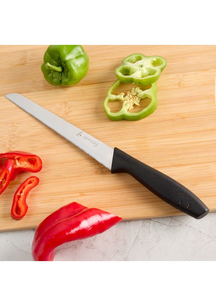Primo Lazer Ekmek Bıçağı Siyah 17 cm