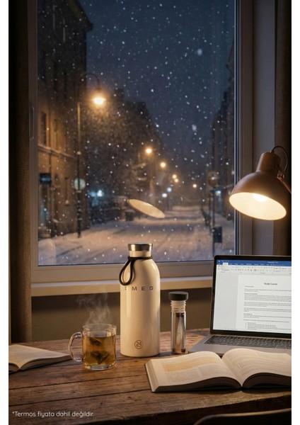 Bottle Tie Tutucu & Infuser Lid Demleme Termos Aksesuar Seti Siyah 2'li