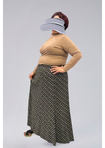 Parçalı Uzun Namaz Etek, Viskon Çıtır 8 Parça Uzun Kadın Etek modelleri