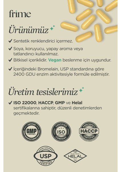 Detox, Bromelain, Yeşil Çay Ekstresi, Inülin Prebiyotik , Postbiyotik fırsatları