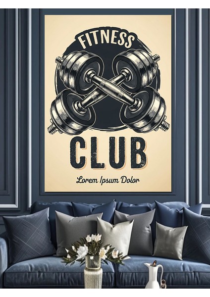 Fitness Kulübü Spor Ağırlık Dekoratif Kanvas - Mdf Ahşap Tablo indirimleri