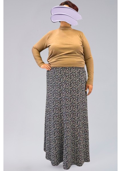 Parçalı Uzun Namaz Etek, Viskon Civil 8 Parça Uzun Kadın Etek