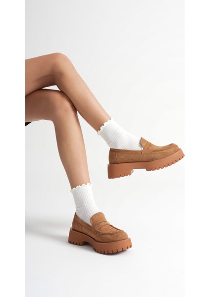 Rion Kadın Günlük Taba Süet Ayakkabı modelleri