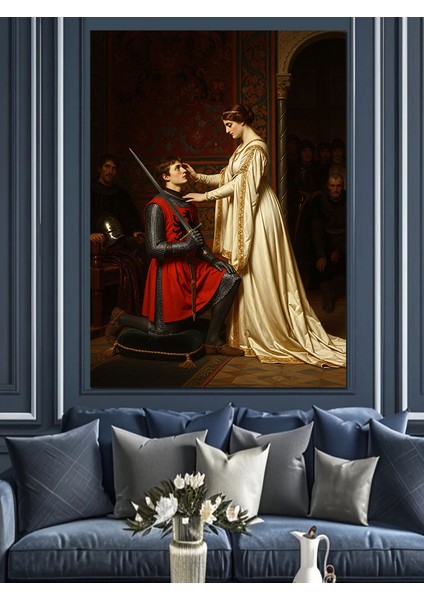 Prenses ve Aşık Şovalye Dekoratif Kanvas - Mdf Ahşap Tablo modelleri