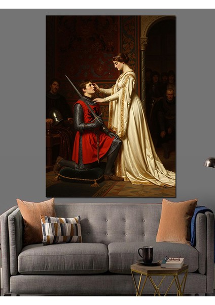 Prenses ve Aşık Şovalye Dekoratif Kanvas - Mdf Ahşap Tablo indirimleri