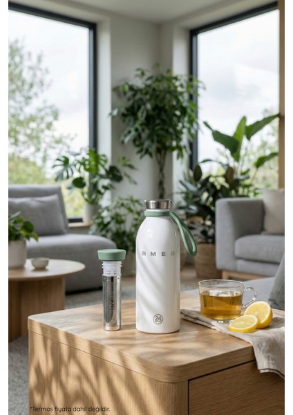 Bottle Tie Tutucu & Infuser Lid Demleme Termos Aksesuar Seti Yeşil 2'li