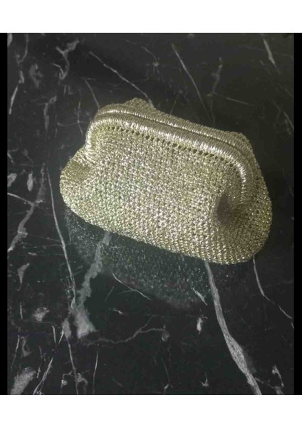 Gold Parlak Örgü Canta fiyatları