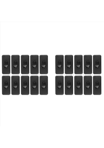 20PCS AC125V 3A 250V 6A Yatak Odası Için Satır Kablosu Anahtarlarında Siyah Açma/kapama (Yurt Dışından)