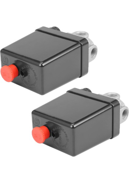 2x Ağır Hizmetli Hava Kompresörü Basınç Anahtarı Kontrol Vanası 90 Psı -120 Psı Siyah (Yurt Dışından)