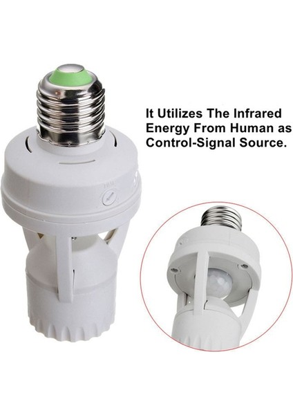 2pcs E27 Hareket Sensörü Işık Anahtarı 100-240V Hareket Dedektörü Temel Lamba Tutucu Işık Kontrolü Akıllı Anahtar Ampul Soketi (Yurt Dışından) indirimleri