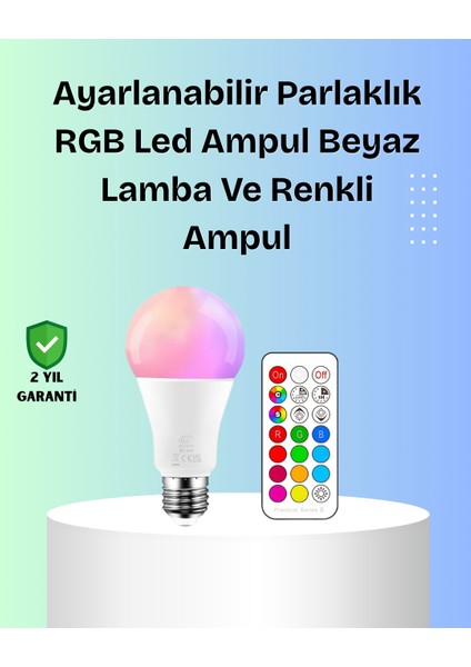 Rgbw Teknolojili Akıllı LED Ampul Zamanlayıcılı - ER001Y-53N805