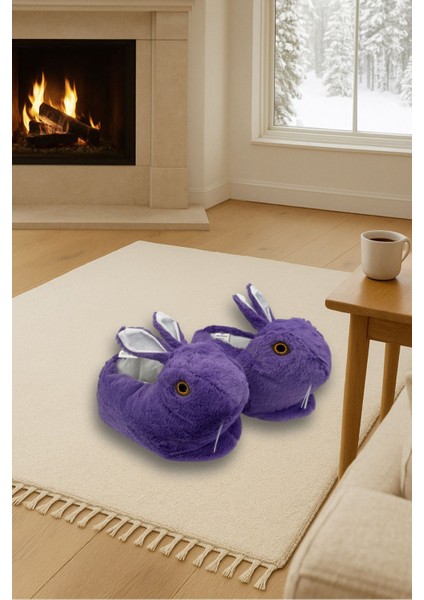 Yetişkin Peluş Tavşan Panduf – Ultra Yumuşak, Sıcak Tutucu, 36-38 / 38-40 Numara