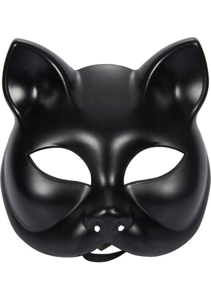 Siyah Renk Lüks Kedi Maskesi