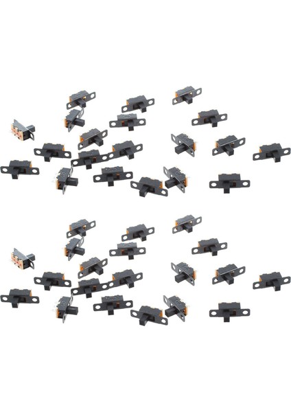 40PCS 5V 0 3 Küçük Dıy Güç Projeleri Için Mini Boyut Siyah Spdt Slayt Anahtarı (Yurt Dışından)