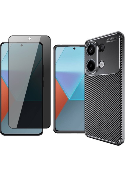 Xiaomi Redmi Note 13 Pro 4G Kılıf Zore Negro Silikon Kapak + Hayalet Ekran Koruyucu