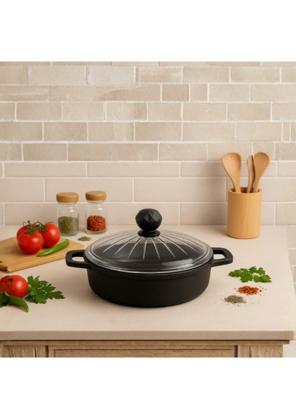 Elmas Basık Tencere 26 cm