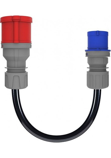 Cee Norm Adaptör 3x6 Ttr (30CM Kablolu) 3/32A Fiş - 5/32A Priz