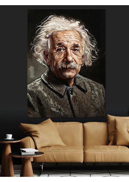 Einstein Ünlü Bilim Adamı Dekoratif Kanvas - Mdf Ahşap Tablo modelleri