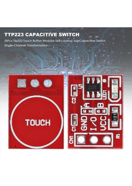 50PCS TTP223 Dokunma Düğmesi Modüler Kendi Kendine Kilitleme Jog Kapasitif Anahtarı Tek Kanallı Dönüşüm (Yurt Dışından) fırsatları