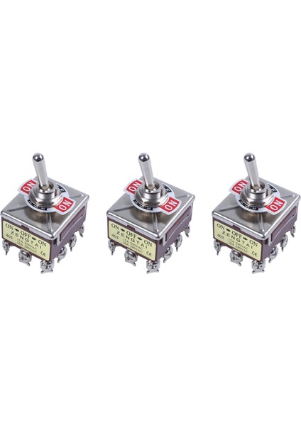 3x Ac 380V 10A Açma/kapalı/3 Konum 12 Pin Mandal Etme Geçiş Anahtarı 4pdt (Yurt Dışından)