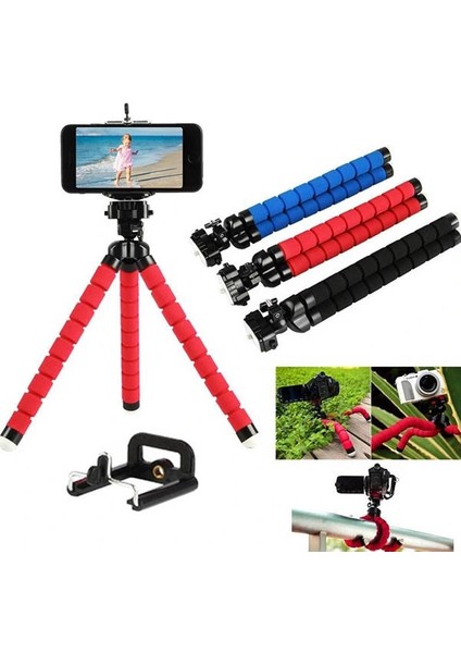 Buğz Ahtapot Selfie Tripod Telefon Tutucu Akrobat Stand Çubuğu